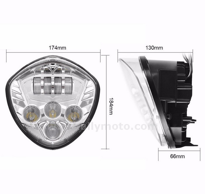 154 Led Cree Headlight 60W Victory Cruisers Cross Models 07-16@6